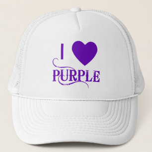 Boné Eu amo o roxo com Purple Heart