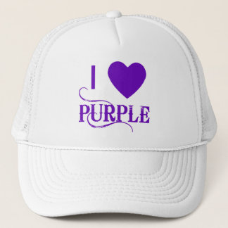 Boné Eu amo o roxo com Purple Heart