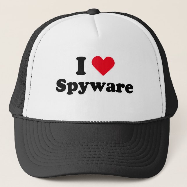 Boné Eu amo o spyware (Frente)