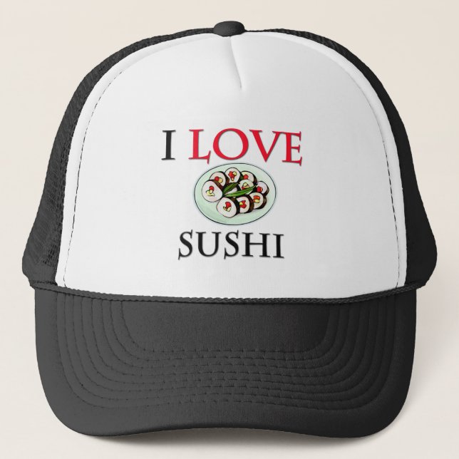 Boné Eu amo o sushi (Frente)