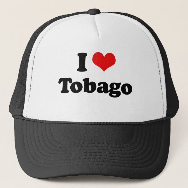 Boné Eu amo o Tshirt de Tobago (Frente)