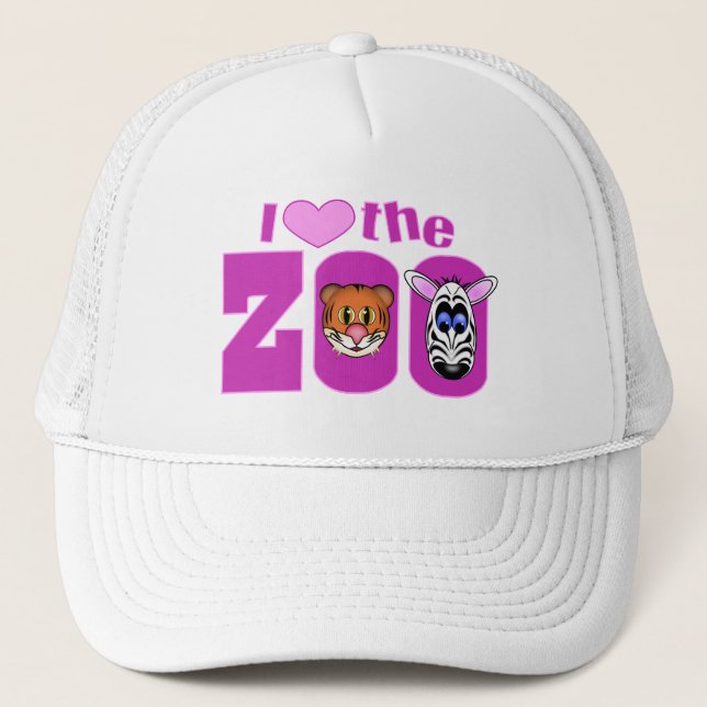 Boné Eu amo o zoológico (Frente)