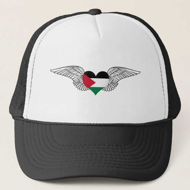 Boné Eu amo Palestina - asas (Frente)