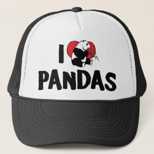 Boné Eu Amo Pandas Coração - Amante de Panda