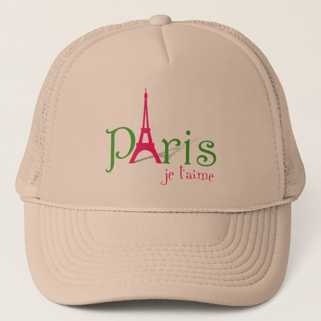 Boné Eu amo Paris (Frente)