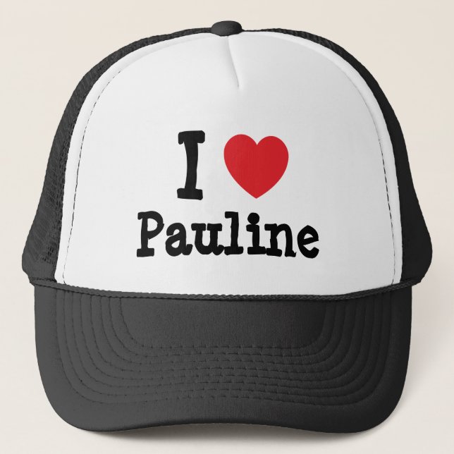 Boné Eu amo Pauline Heart-Shirt (Frente)