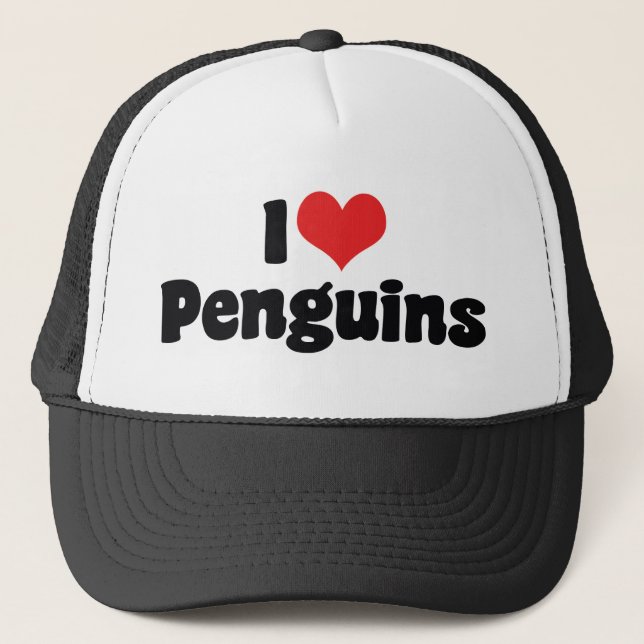 Boné Eu Amo Pinguins Cardíacos - Pinguim Lover (Frente)