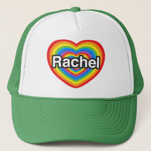 Boné Eu amo Rachel. Eu te amo Rachel. Coração