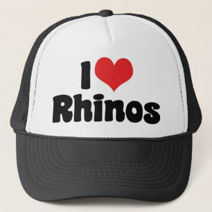 Boné Eu Amo Rinocerontes Coração - Amante de Rinoceront