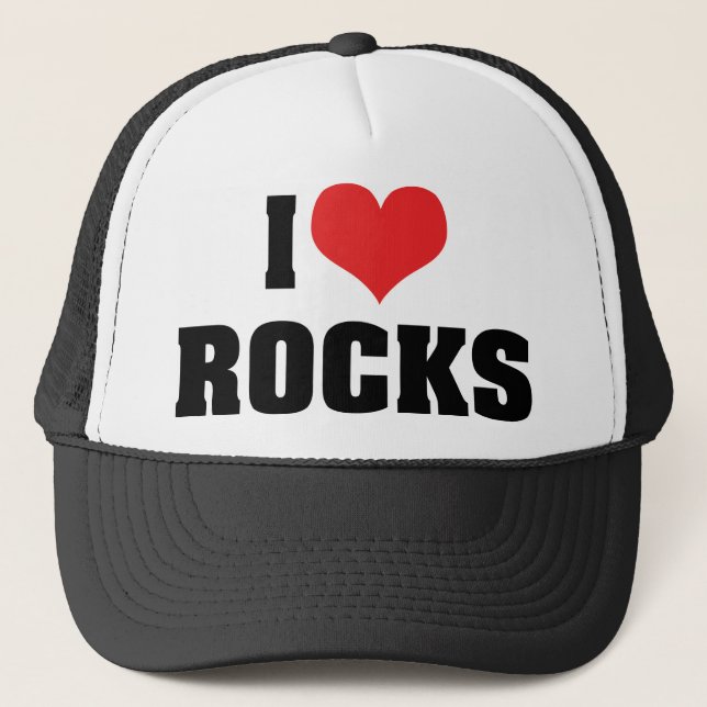 Boné Eu Amo Rochas - Geologia de Rochas Amante de Geólo (Frente)