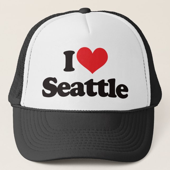 Boné Eu amo Seattle (Frente)