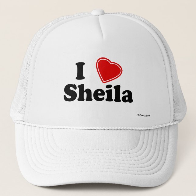 Boné Eu amo Sheila (Frente)