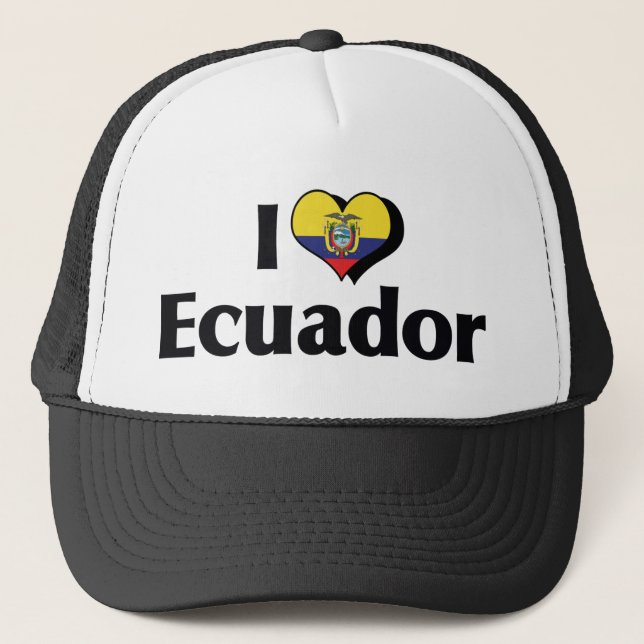 Boné Eu Amo Sinalizador Equador (Frente)