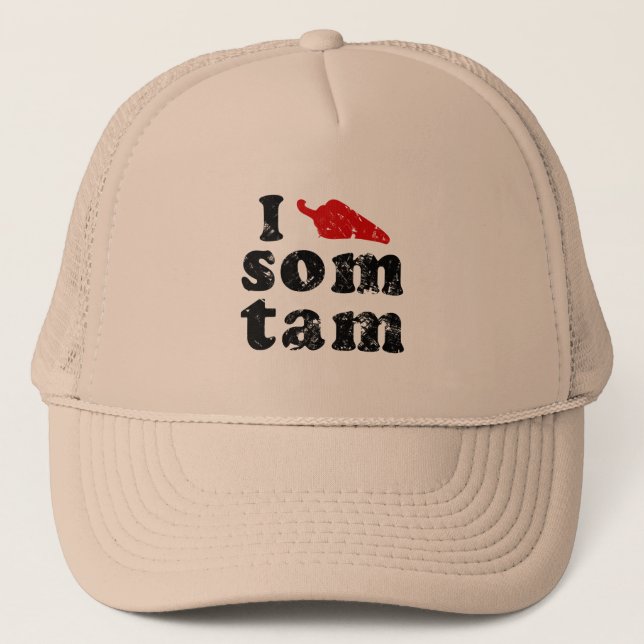 Boné Eu Amo Som Tam ☐ Comida Tailandesa Isaana (Frente)