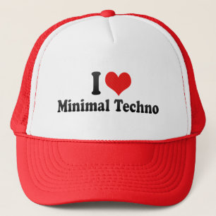 Boné Eu amo Techno mínimo