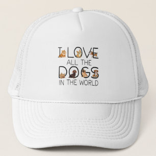 Boné Eu Amo Todos Os Cachorros Do Mundo Que Adoram Pres