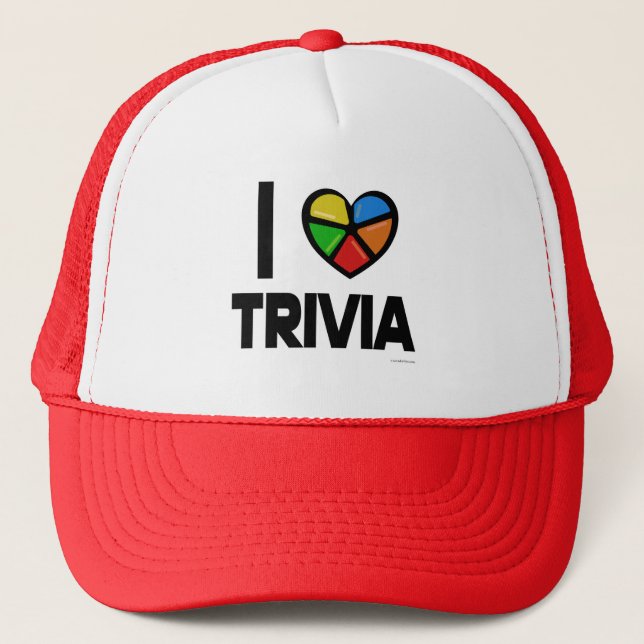 Boné Eu Amo Trivia Diversão Epic Game Night Design (Frente)