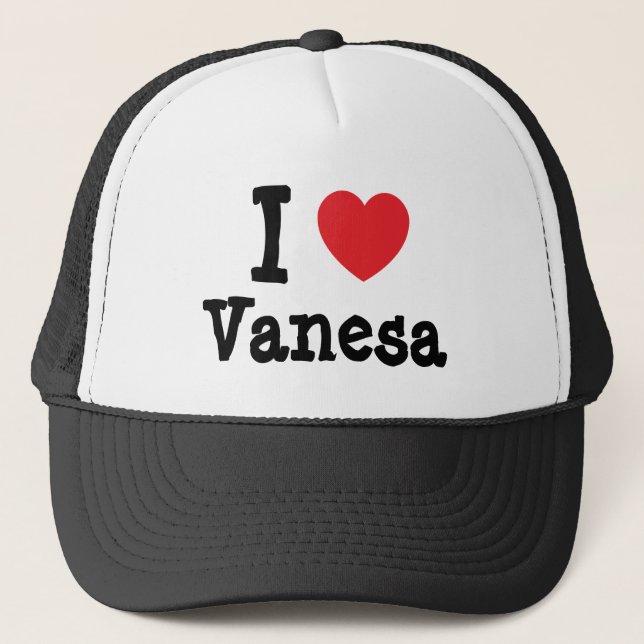 Boné Eu amo Vanesa, camiseta do coração (Frente)