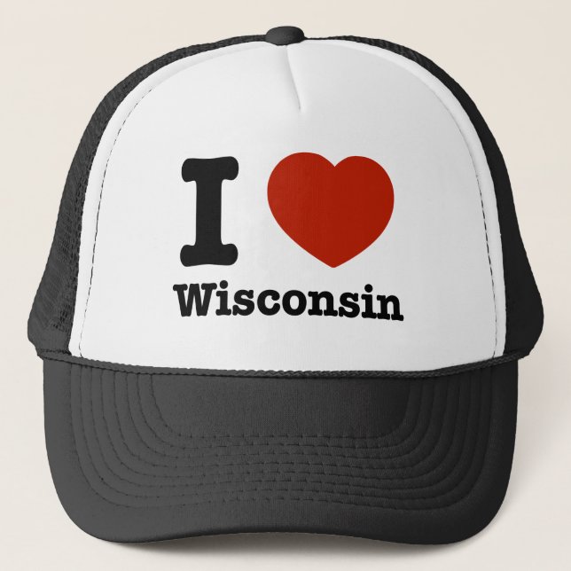 Boné Eu amo Wisconsin (Frente)
