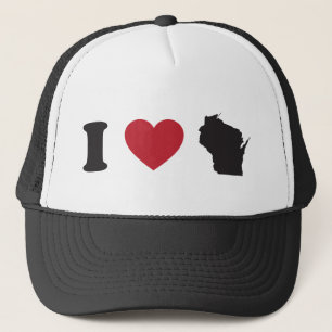 Boné Eu amo Wisconsin