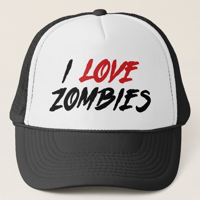 Boné Eu Amo Zombies (Frente)