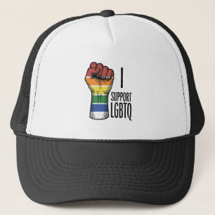 Boné Eu Apoio Camisa de Punho Orgulho Vintage LGBTQ Des