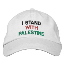 Boné Eu apoio o texto branco verde preto vermelho-branc