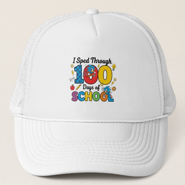 Boné Eu Atravessei 100 Dias de Escola Gamer  (Frente)