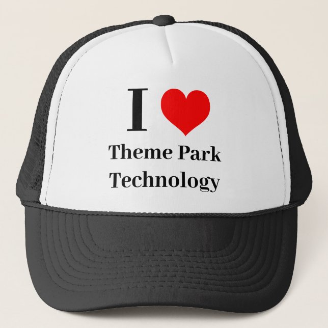 Boné Eu coração a tecnologia Theme Park (Frente)