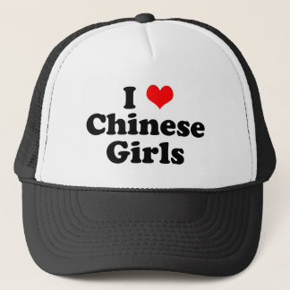 Boné Eu coração garotas chinesas
