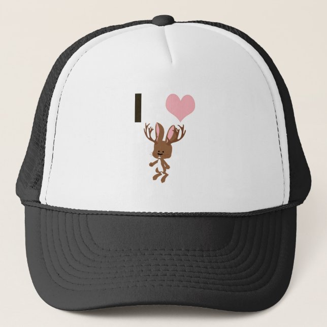 Boné Eu coração Jackalope (Frente)