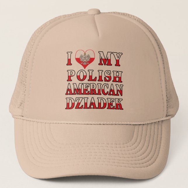 Boné Eu Corto Meu Polonês Americano Dziadek (Frente)