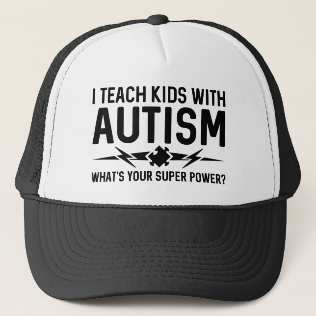 Boné Eu Ensino Crianças Com Autismo (Frente)