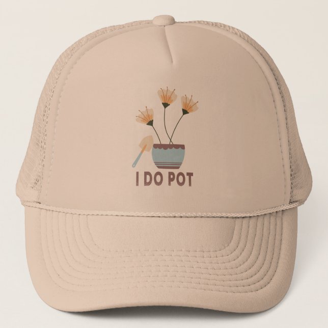 Boné Eu Faço Pote Engraçada Fúria Amantes De Potes Flor (Frente)