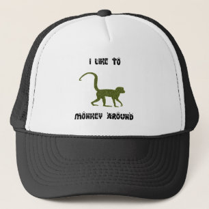Boné Eu Gosto de Brincar de Macaco Camisa de Caminhonei