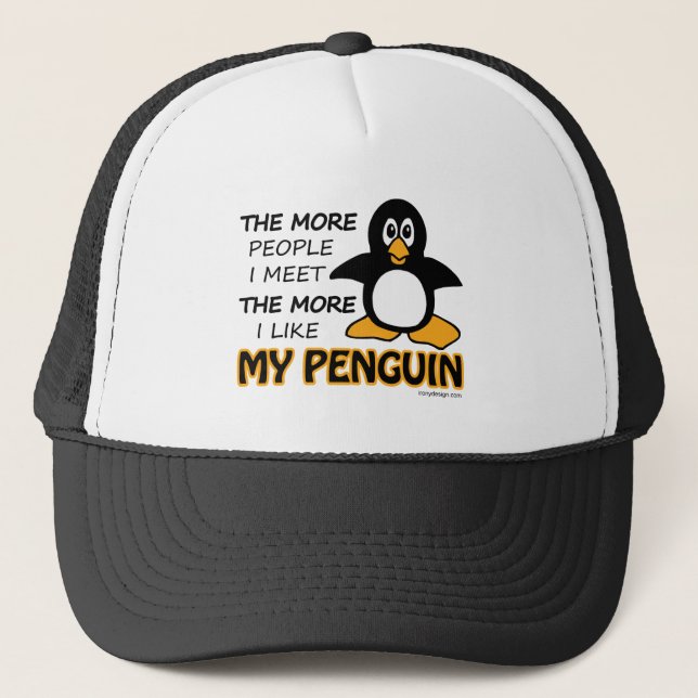Boné Eu gosto de meu pinguim (Frente)