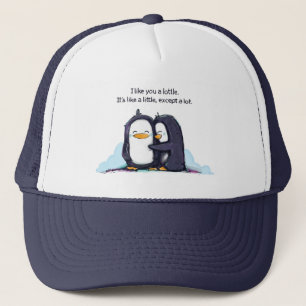 Boné Eu gosto de você um chapéu dos pinguins de Lottl