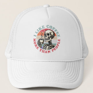 Boné Eu Gosto Mais De Café Do Que De Pessoas