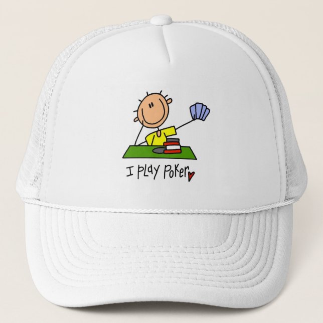 Boné Eu Jogo Camisetas de Poker e Presentes (Frente)