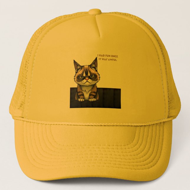 Boné Eu me diverti uma vez. Foi horrível (Frente)