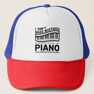 Boné Eu não cometo erros ao tocar o piano