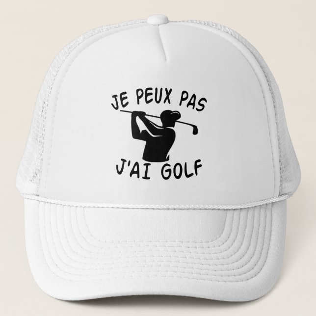 Boné Eu Não Posso, Tenho Golfe - Golfe Divertido (Frente)