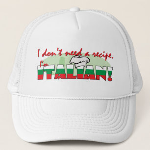 Boné Eu não preciso uma receita que eu sou italiano