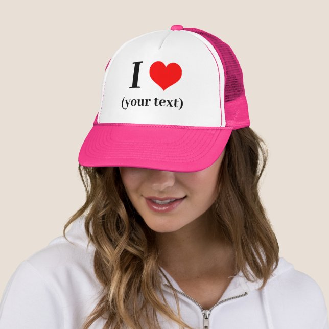 Boné EU OUVI! Trucker Hat - Rosa - Personalizar (In Situ)