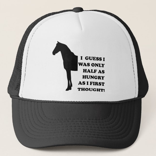 Boné Eu Posso Comer Um Cavalo Gorro de Beisebol Engraça (Frente)