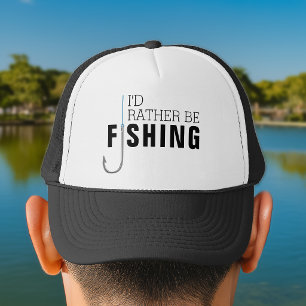Boné Eu Preferiria Estar Pescando Anzol