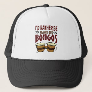 Boné Eu Preferiria Tocar os Bongôs Tocador de Bongô