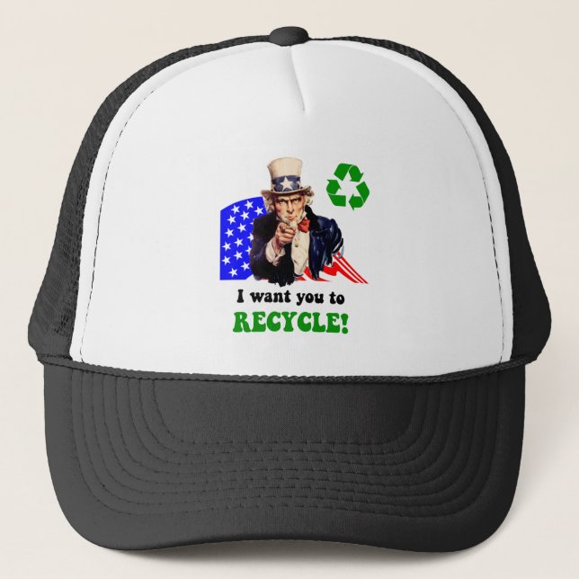 Boné Eu quero-o recicl! (Frente)
