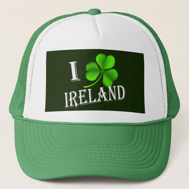 Boné Eu Shamrock Irlanda com isso (Frente)