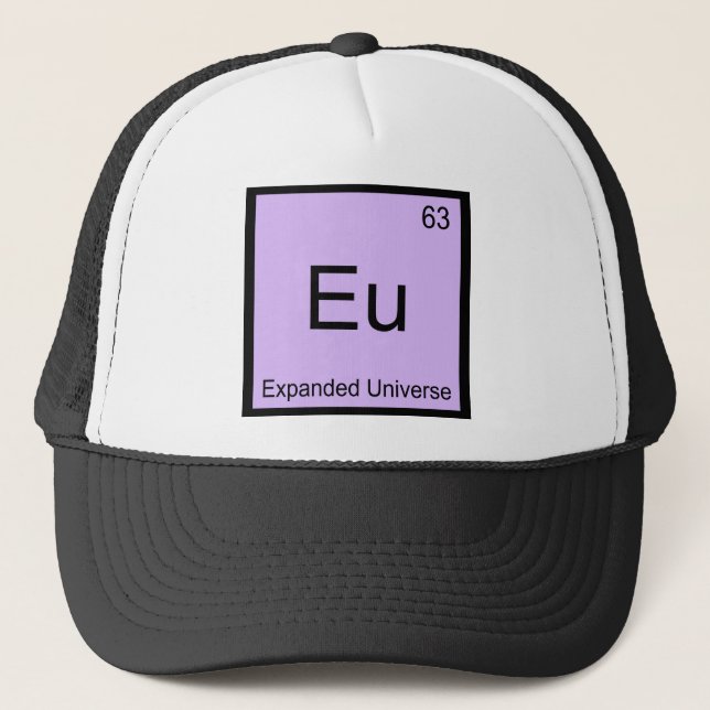 Boné Eu - Símbolo do Elemento Químico do Universo Expan (Frente)
